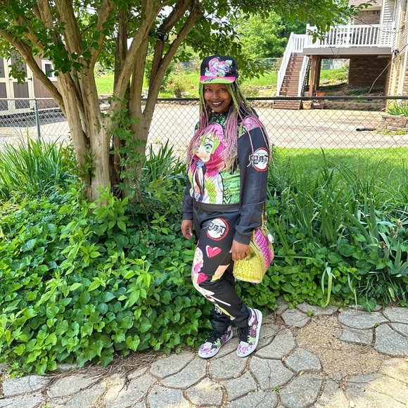 Mitsuri Kanroji Jogger Pants Custom Anime Kimetsu Sweatpants 3XL - Picture 14 of 16